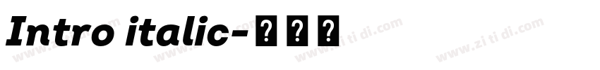 Intro italic字体转换 Intro italic字体转换
